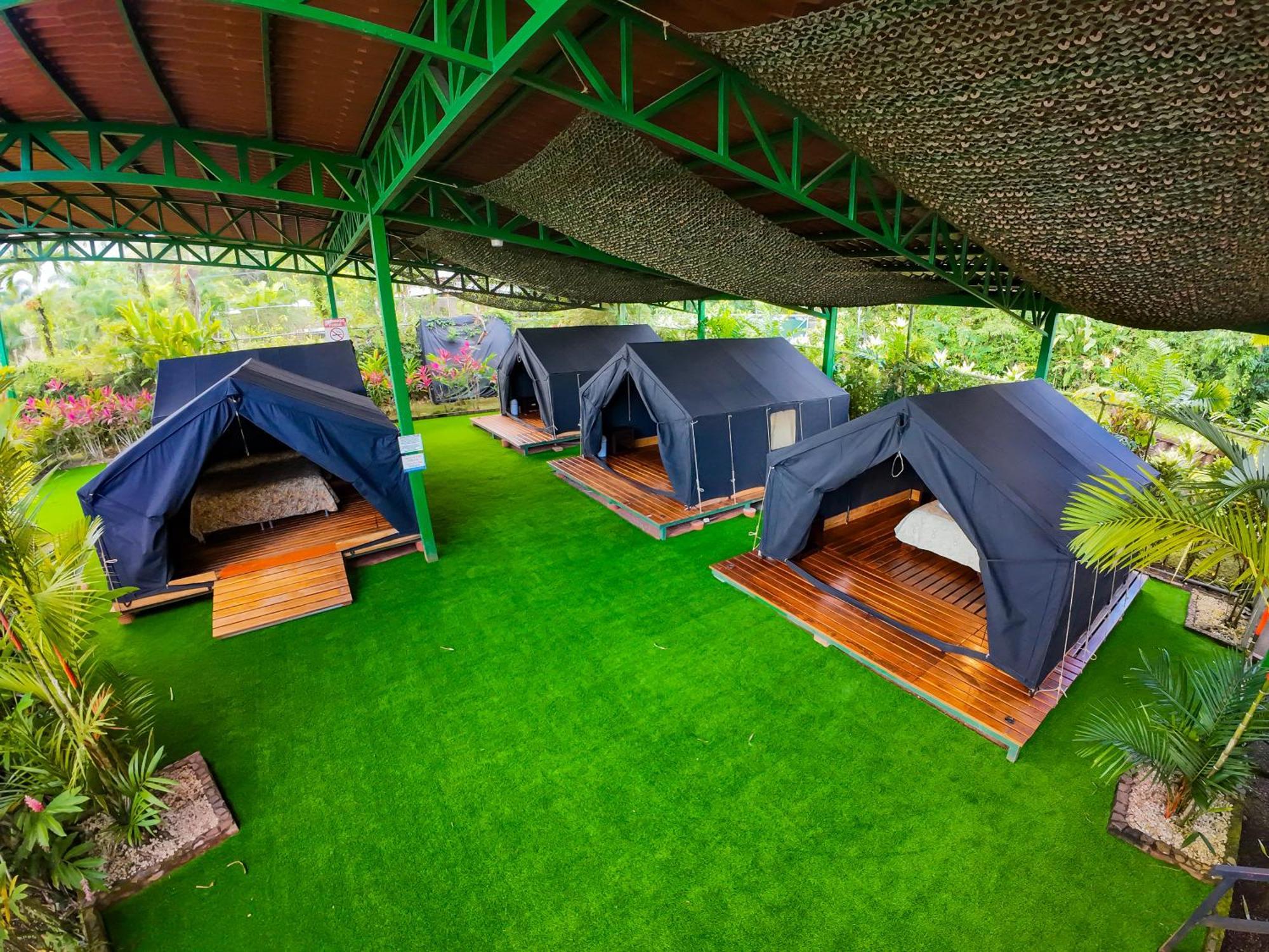 Arenal Backpackers Resort La Fortuna Ngoại thất bức ảnh Eco-Tents at the resort